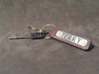 Leather Key Fob with Engraved Plate