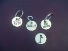Small engraved Round Dog Tag
